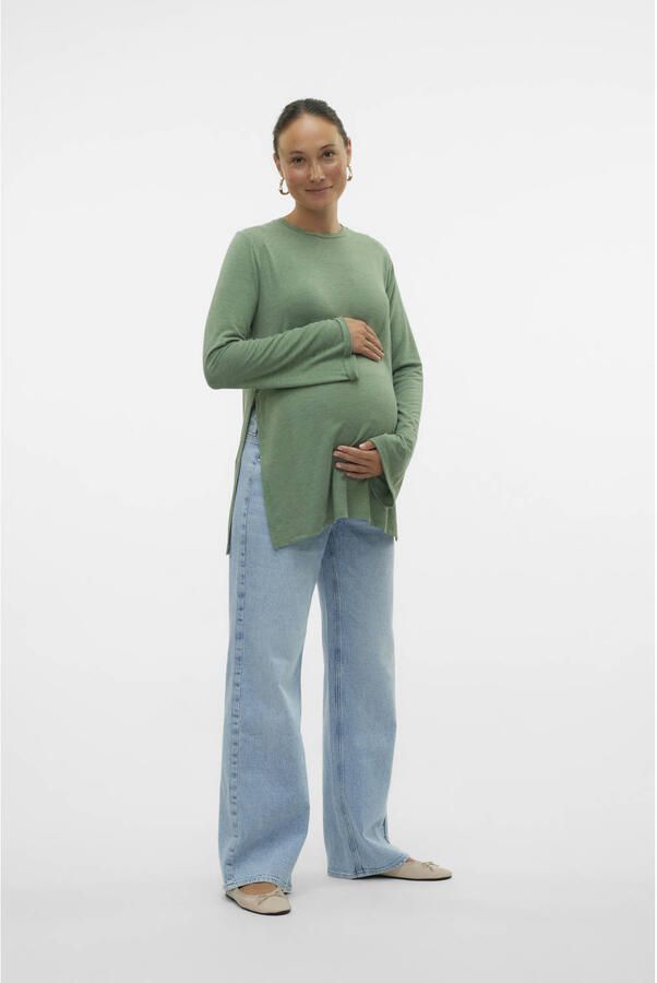 VERO MODA MATERNITY zwangerschaps wide leg jeans light blue denim