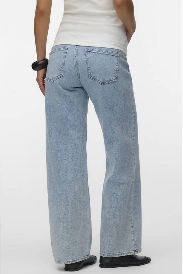 VERO MODA MATERNITY zwangerschaps wide leg jeans light blue denim - Foto 3