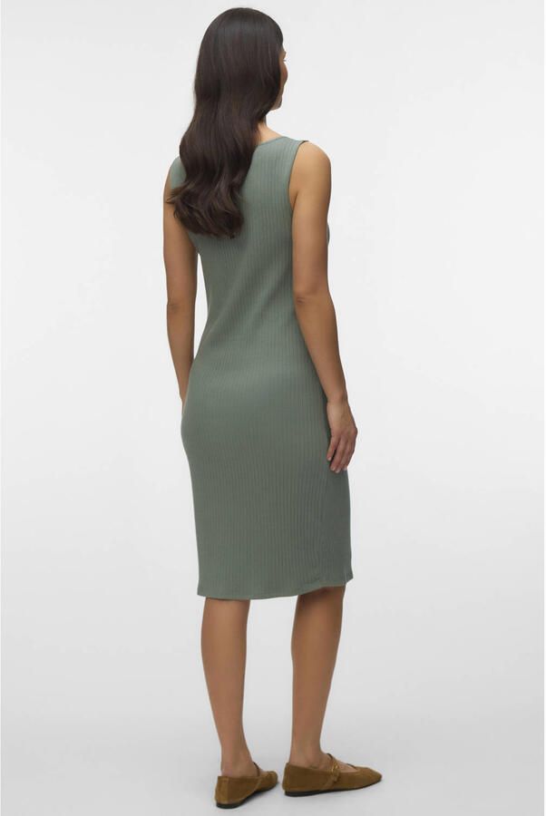 VERO MODA MATERNITY zwangerschaps zomerjurk grijsgroen - Foto 2
