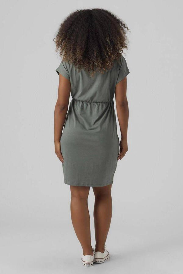 VERO MODA MATERNITY zwangerschapsjurk set van 2 groen zwart Dames Katoen Ronde hals XXL - Foto 2