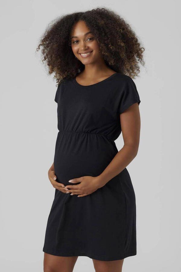 VERO MODA MATERNITY zwangerschapsjurk set van 2 groen zwart Dames Katoen Ronde hals XXL - Foto 3