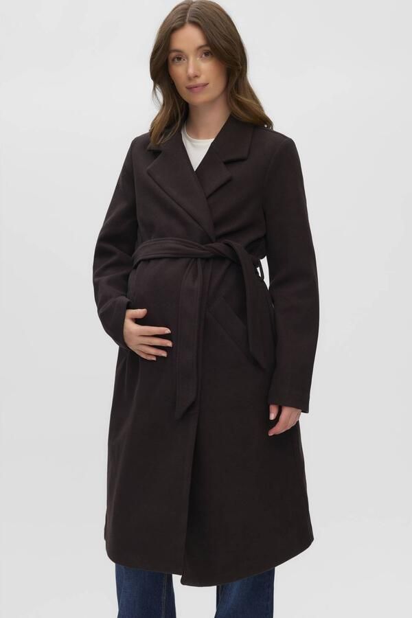 VERO MODA MATERNITY zwangerschapsmantel donkerbruin