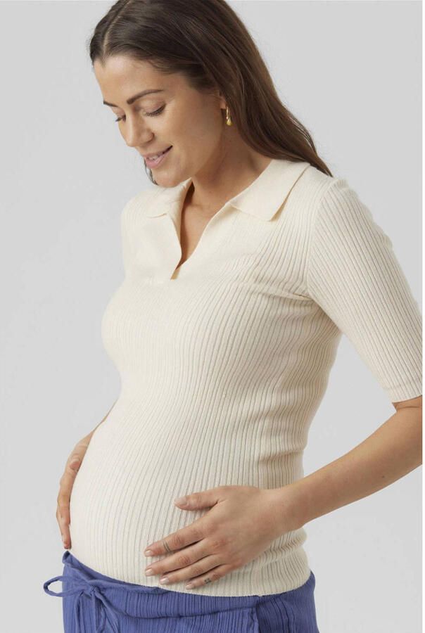 VERO MODA MATERNITY zwangerschapstop VMMHOLLY ecru Dames Viscose Widespread XXL - Foto 2