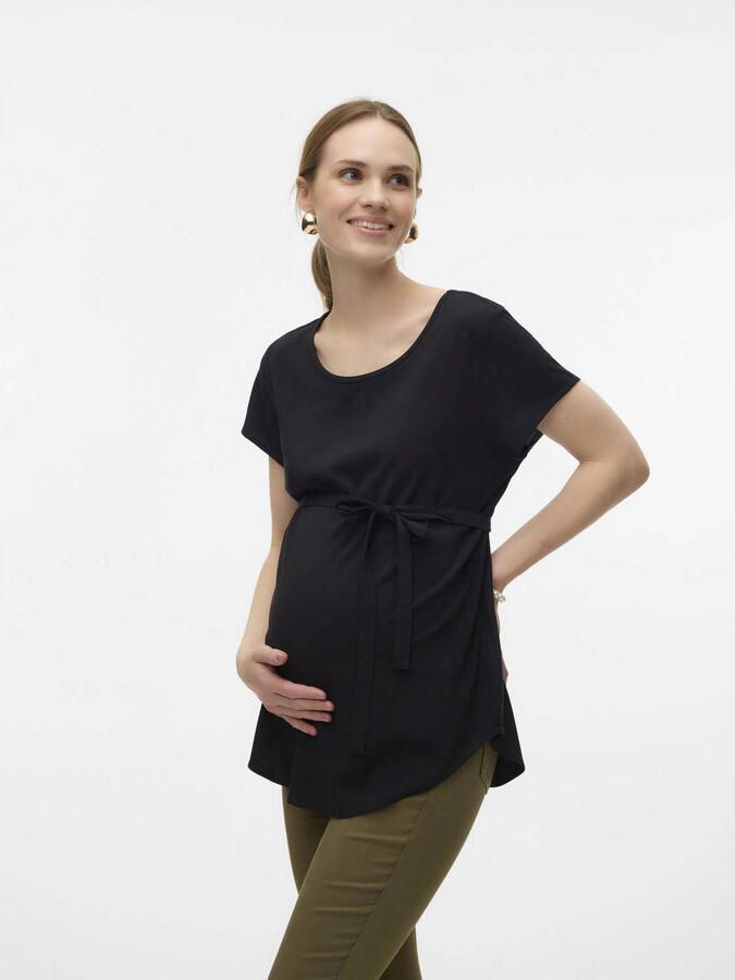 VERO MODA MATERNITY zwangerschapstop zwart Dames Viscose Ronde hals Effen XXL - Foto 3