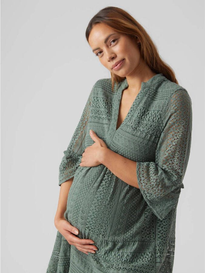 VERO MODA MATERNITY zwangerschapsjurk VMMHONEY groen