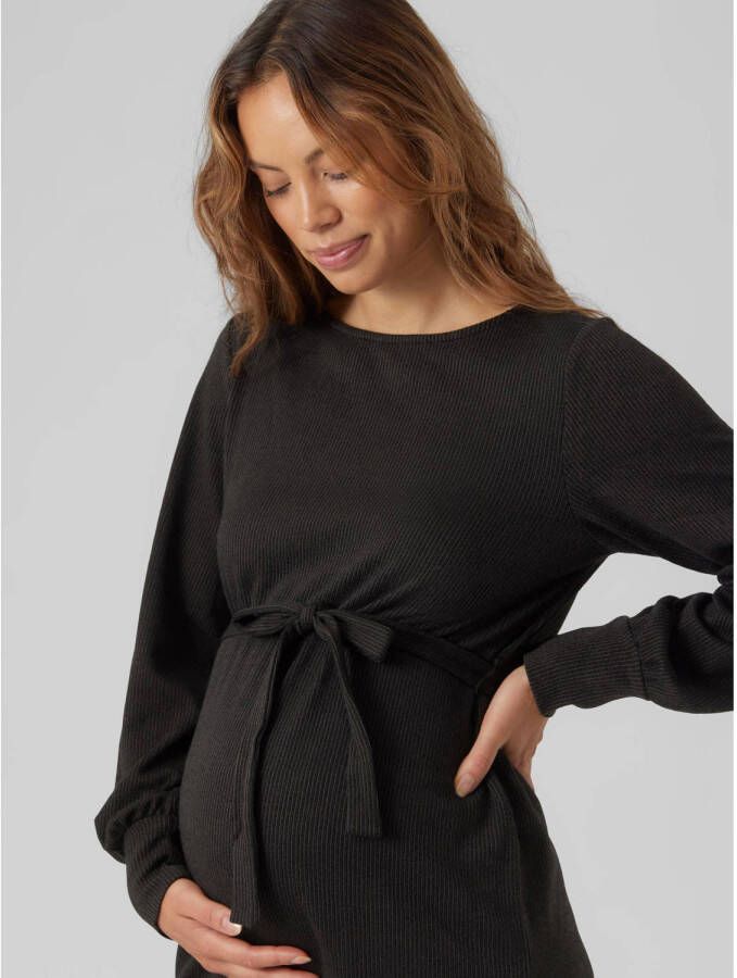 VERO MODA MATERNITY zwangerschapsjurk VMMOTEA zwart Dames Polyester Ronde hals XL
