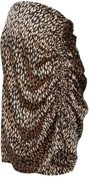 VERO MODA MATERNITY zwangerschapsrok VMMCAILEY met all over print bruin beige Dames Polyester XL