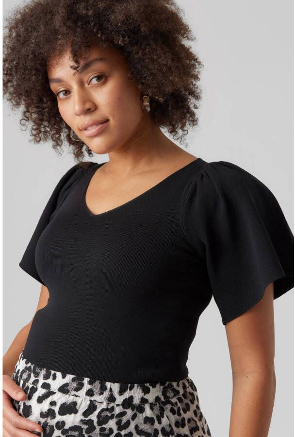 VERO MODA MATERNITY zwangerschapstop VMMGINNY zwart Dames Polyester V-hals XL