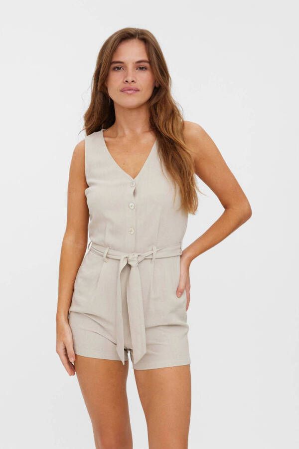 VERO MODA playsuit VMJESMILO zand