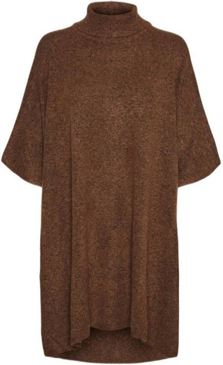 Vero Moda Stijlvolle Plaza Poncho voor dames Bruin Dames