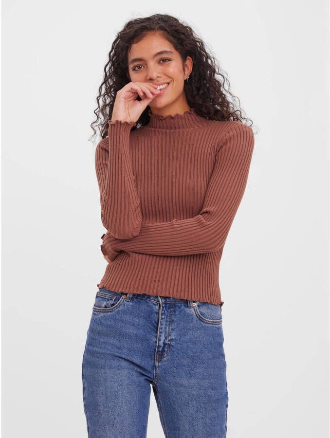 Vero Moda Trui met staande kraag VMEVIE LS HIGHNECK BLOUSE