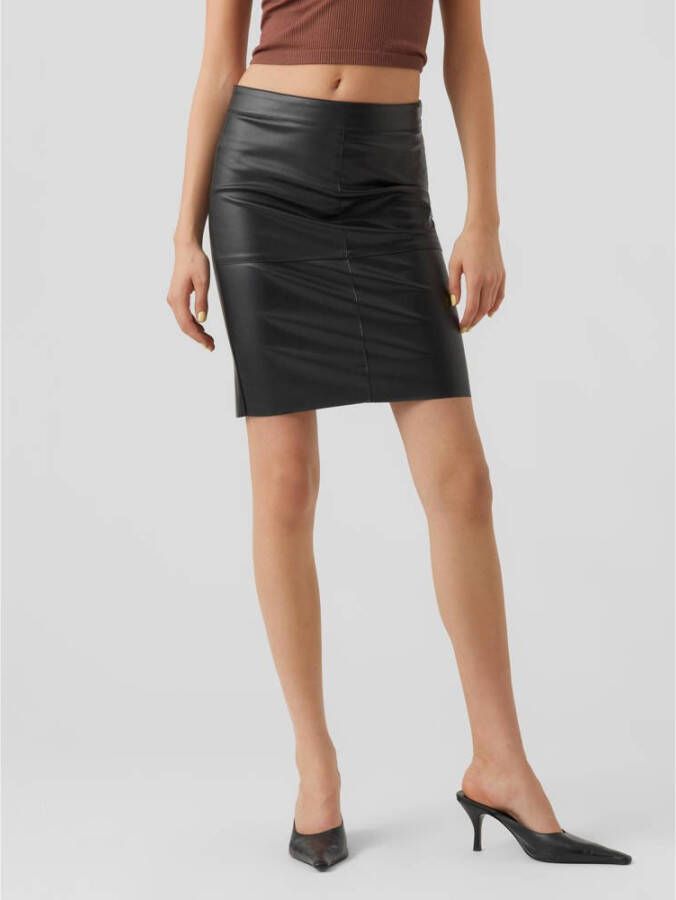 Vero Moda Vmolympia HR Short PL Skirt Noos Zwart | Freewear Zwart Black Dames