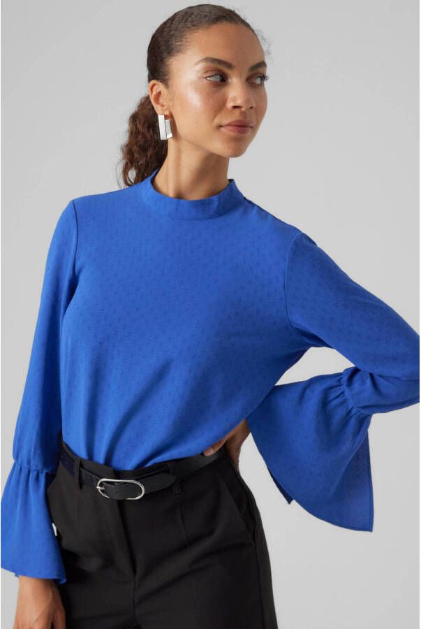 Vero Moda Freewear Blauwe LS Top | Beaucoup Blue Dames