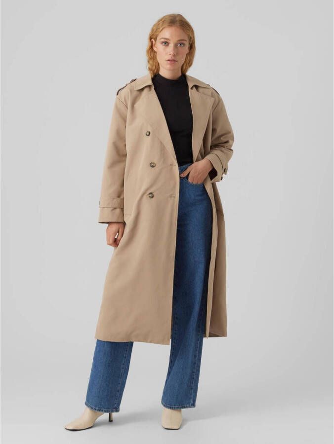 Vero Moda Trenchcoat met dubbele knoopsluiting model 'CHLOE'