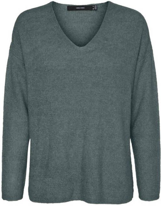 Vero Moda Regular fit gebreide pullover met V-hals model 'CREWLEFILE'
