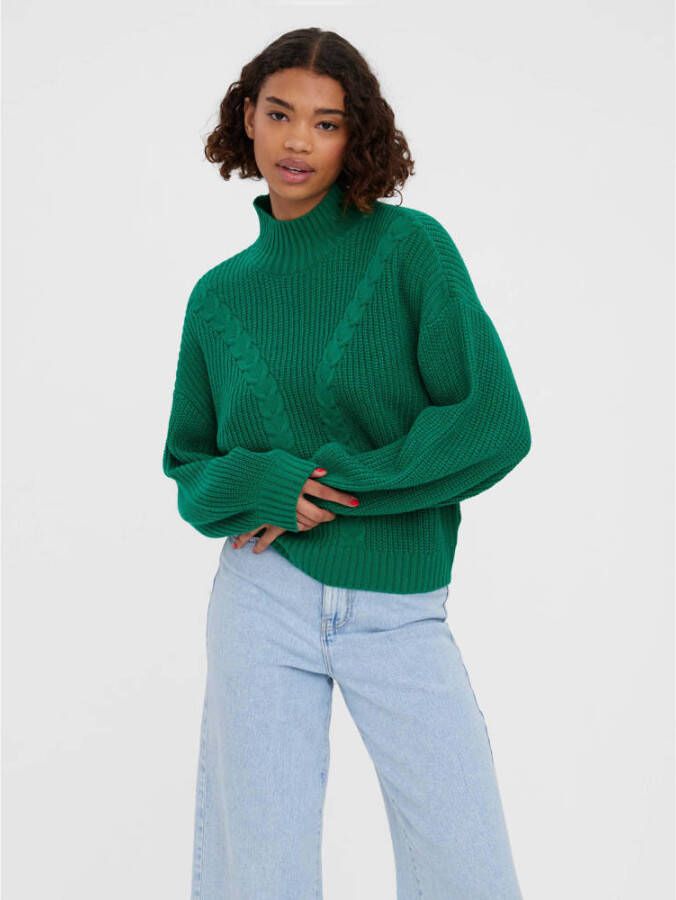Vero Moda Gebreide pullover met opstaande kraag model 'ELLIONE'