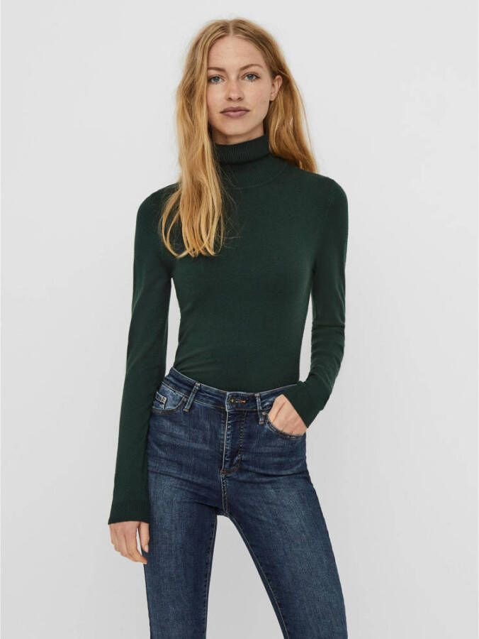 Vero Moda Gebreide pullover met geribde col model 'HAPPINESS'