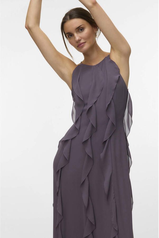 VERO MODA A-lijn jurk donkerpaars - Foto 3