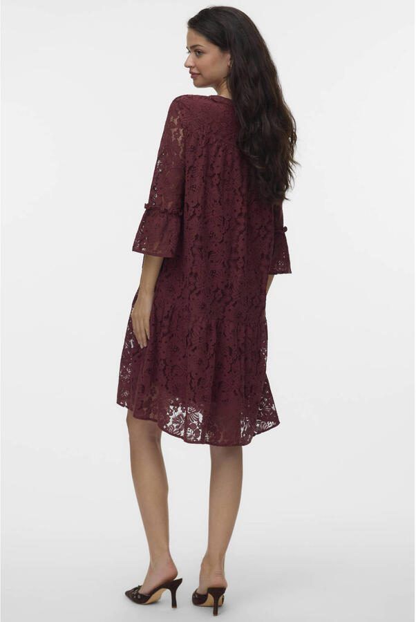 Vero Moda loose fit kanten jurk van katoenmix model 'HONEY' - Foto 3