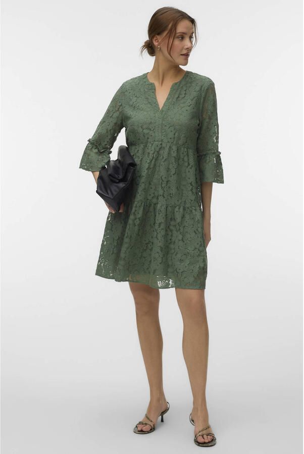 Vero Moda loose fit kanten jurk van katoenmix model 'HONEY' - Foto 3