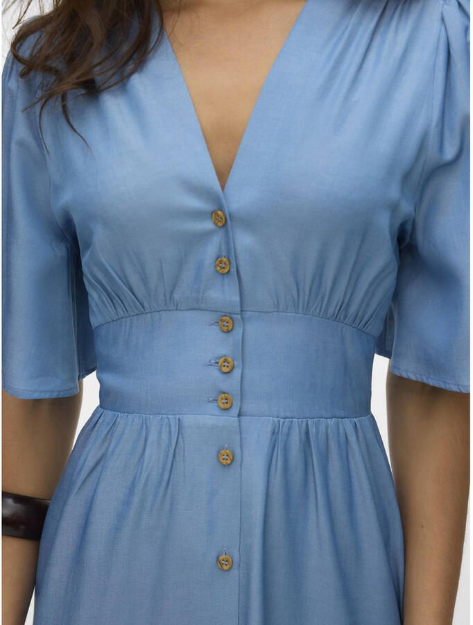VERO MODA A-lijn jurk light blue denim