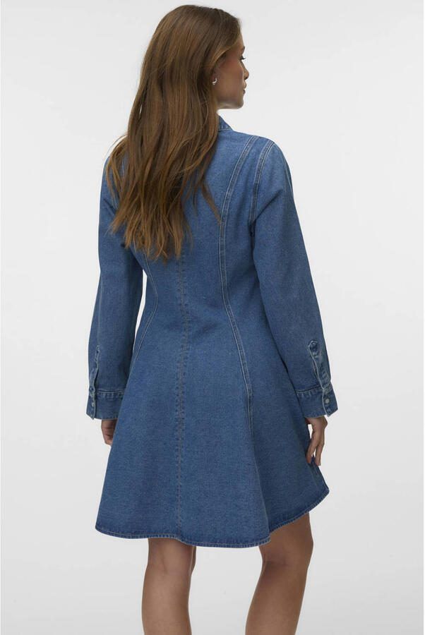 Vero Moda Getailleerde vrijetijdsjurk van katoenmix model 'JESSIE' - Foto 4