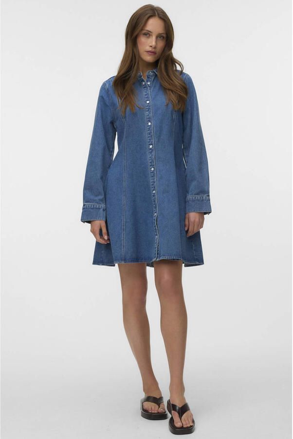 Vero Moda Getailleerde vrijetijdsjurk van katoenmix model 'JESSIE' - Foto 3