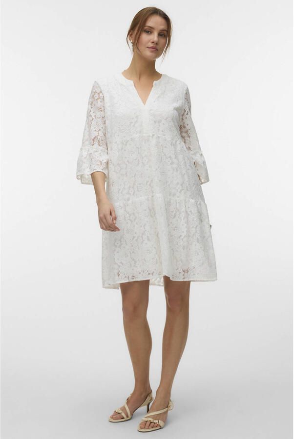 Vero Moda loose fit kanten jurk van katoenmix model 'HONEY' - Foto 2