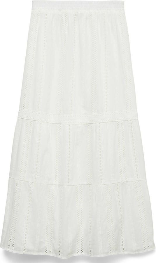 VERO MODA A-lijn rok broderie ecru