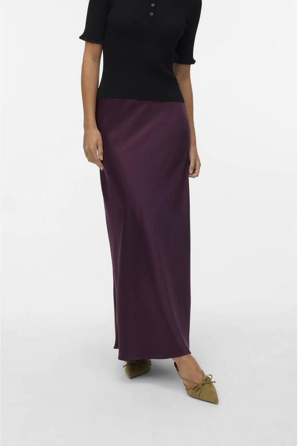 Vero Moda Uitlopende midirok met elastische band model 'MERLE'