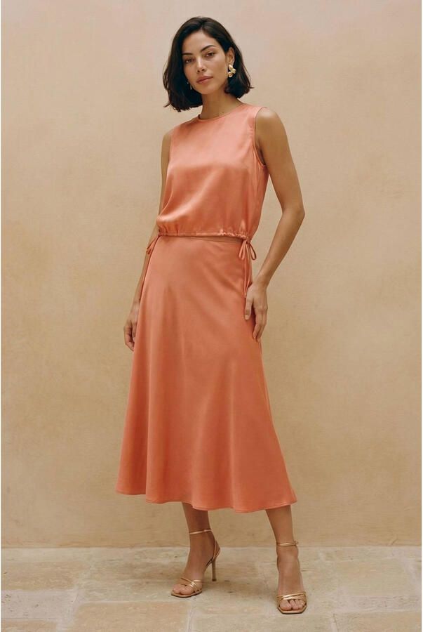 VERO MODA A-lijn rok koraalrood - Foto 3