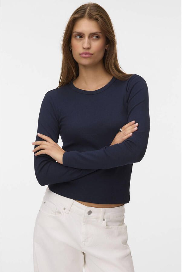 VERO MODA aansluitende top donkerblauw