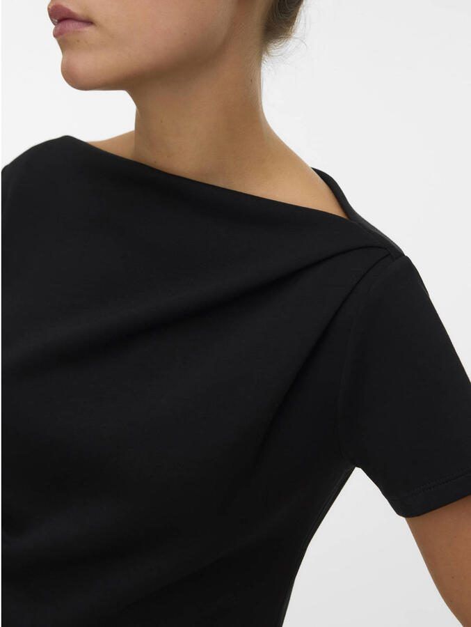 VERO MODA asymmetrische top zwart - Foto 2