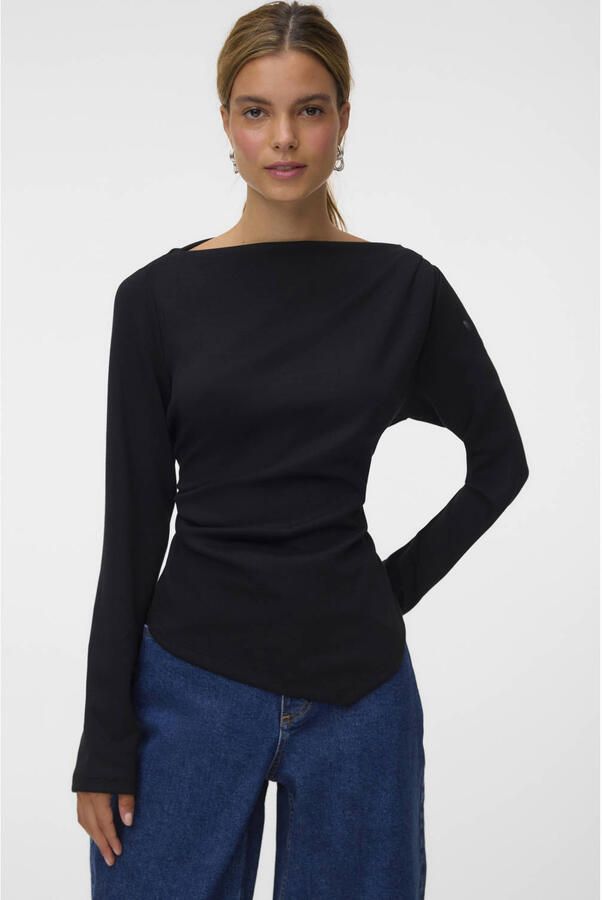 VERO MODA asymmetrische top zwart - Foto 3
