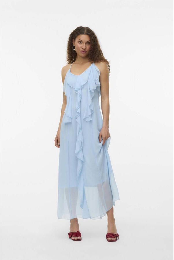 Vero Moda Soepele maxi-jurk met ruches model 'CAMILLE' - Foto 3