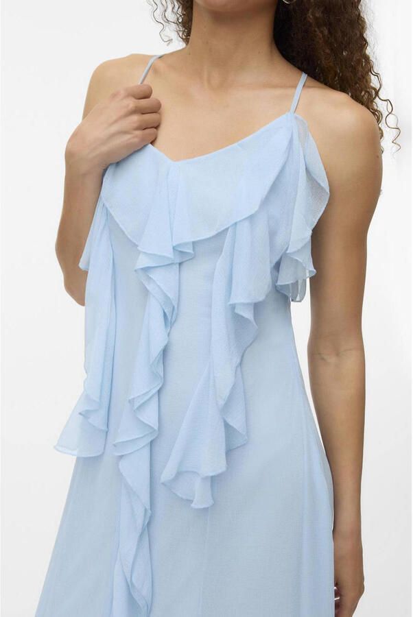 Vero Moda Soepele maxi-jurk met ruches model 'CAMILLE' - Foto 2