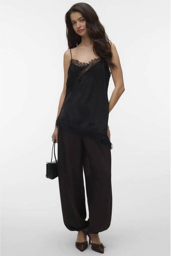 VERO MODA ballon casual broek donkerbruin - Foto 2