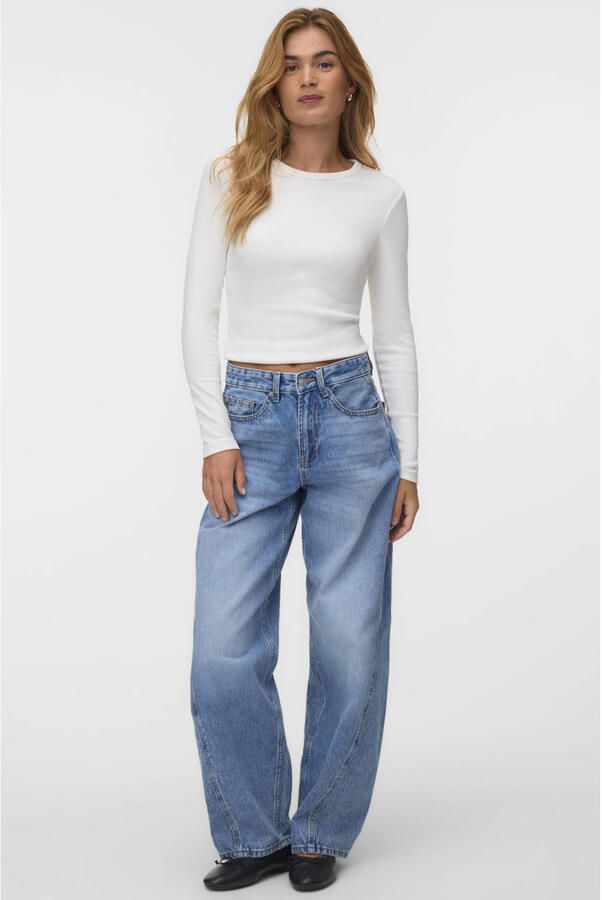 VERO MODA barrel jeans VMZOE mediumblauw