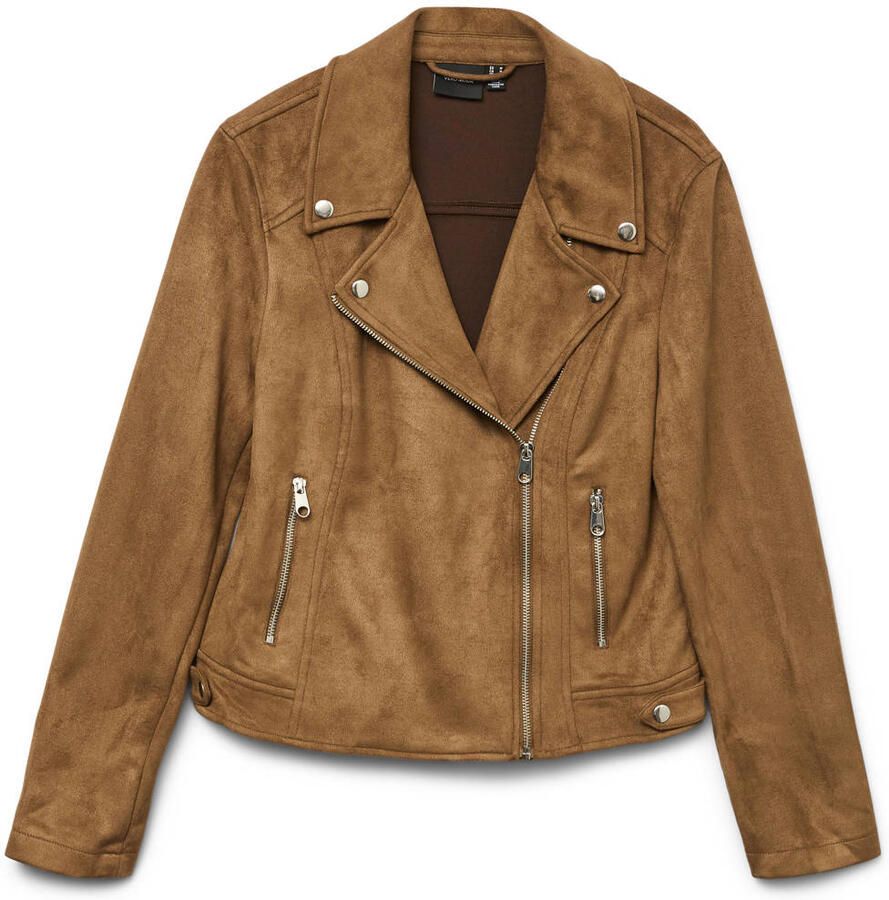 Vero Moda Regular fit kunstleren jack met riempjes aan de romp model 'JOSE' - Foto 2