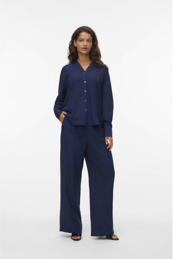 Vero Moda Blouse met lange mouwen VMMELANEY QUEENY LS SHIRT WVN NOOS