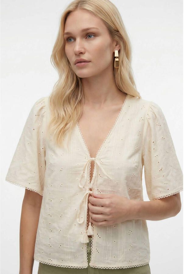 VERO MODA blouse broderie ecru