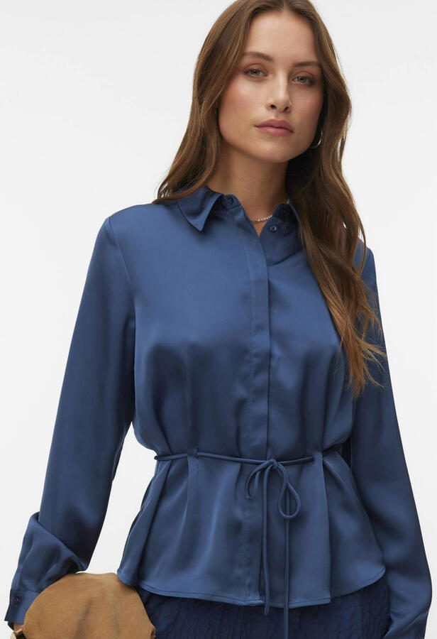 VERO MODA blouse donkerblauw