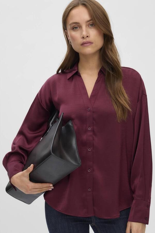 VERO MODA blouse donkerrood