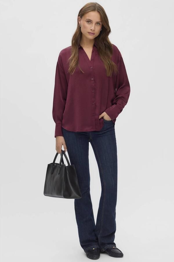 VERO MODA blouse donkerrood - Foto 3