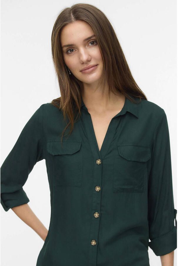 Vero Moda Regular fit overhemdblouse van pure viscose model 'BUMPY' - Foto 2