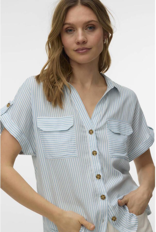Vero moda Vmbumpy Ss Blouse Dames - Foto 2