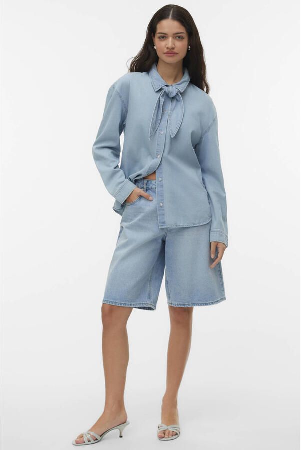 VERO MODA blouse lichtblauw - Foto 3