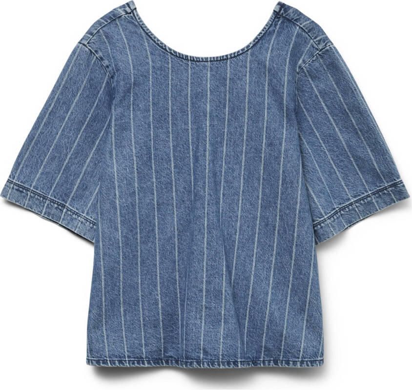 Vero Moda Jeansblouse in A-lijn van puur katoen model 'TRILLE' - Foto 3