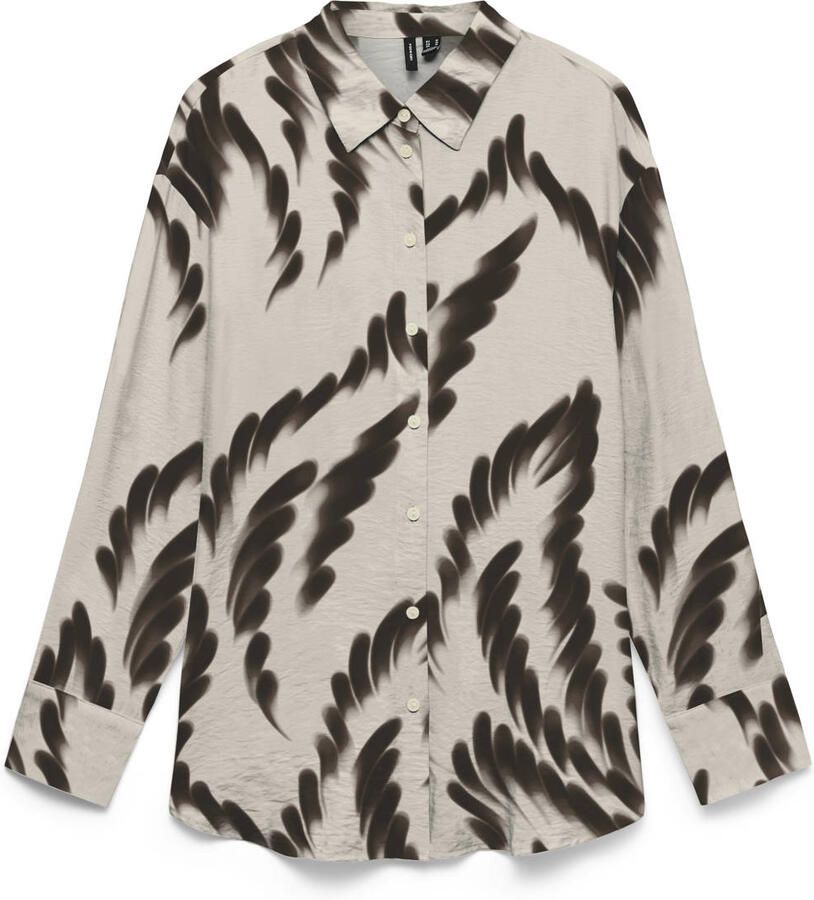VERO MODA blouse met print beige