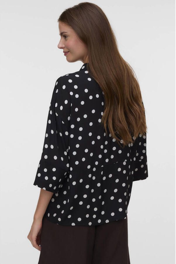 VERO MODA blouse met stippen zwart - Foto 4